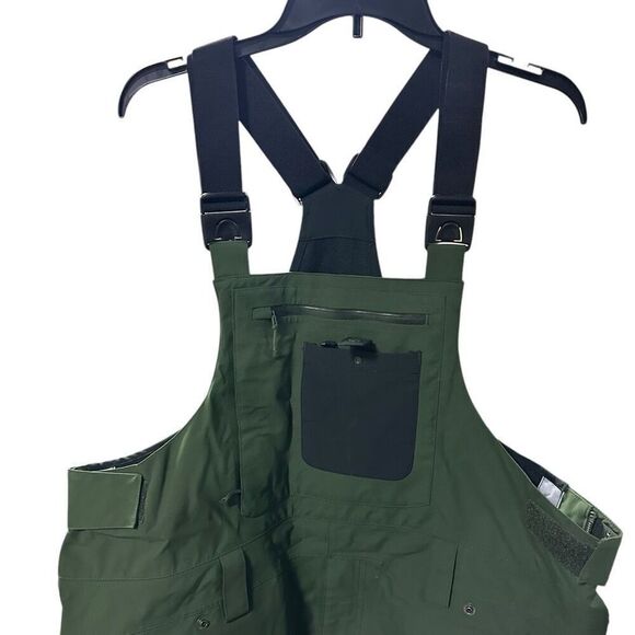 Flylow Baker Snow Bib Overalls XXL Pine Green - Picture 2 of 9